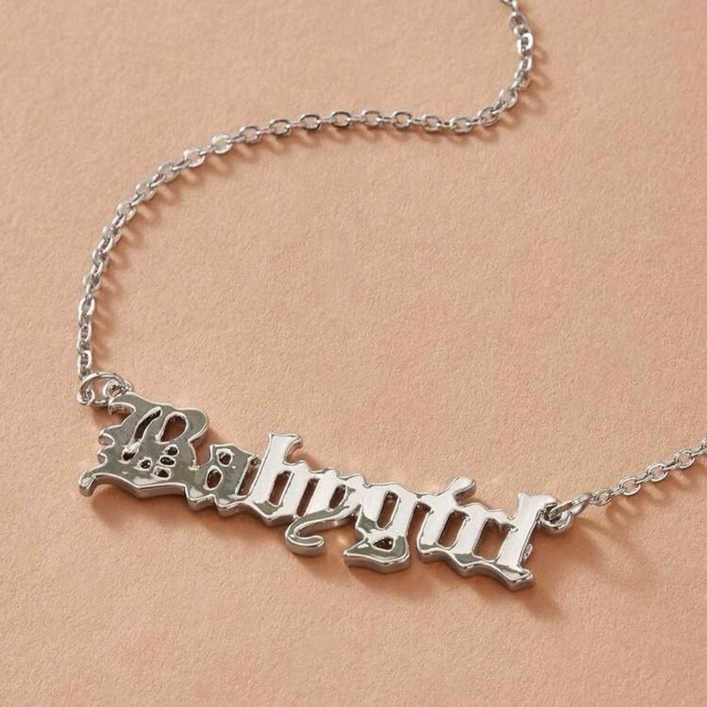 Silver Babygirl Pendant Necklace